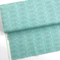 Preview: ST10206 Stoff Webware Baumwolle Meterware türkis mit Karomunster und gold metallic Details Meterware MODA